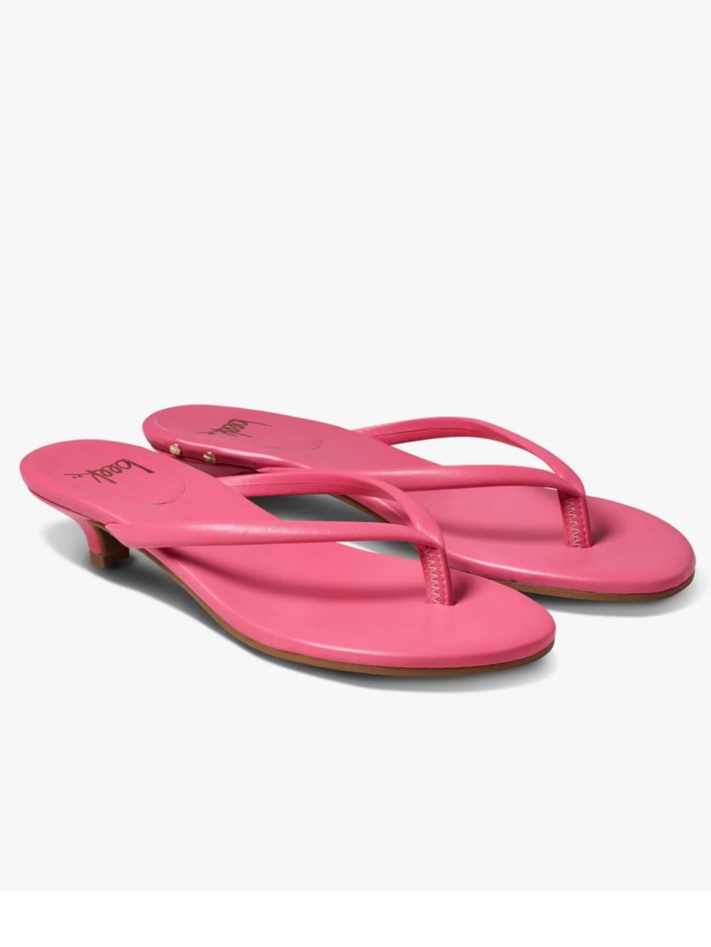 beek Peony Pink Low-Kitten Heel Flip Flop Sandals